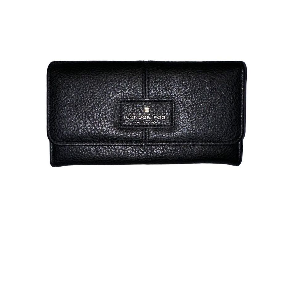 London Fog Women's Black Wristlet Wallet with Card Slots